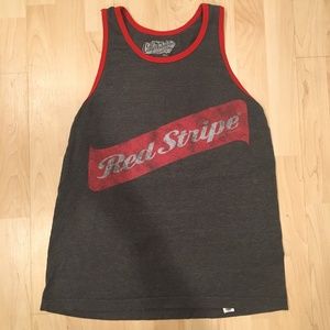 Red Stripe Graphic Tank Top